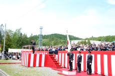 観閲行進、観閲官藤田司令