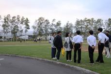 サッカー部も見学