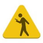 歩きスマホに注意！