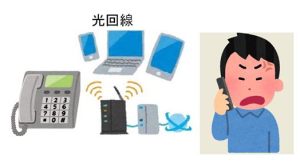 光回線 立腹男性